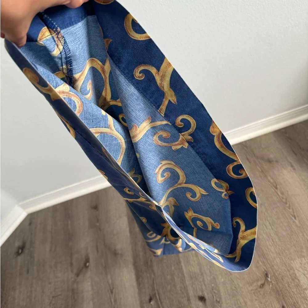 Blue & Gold Abstract Pillow case